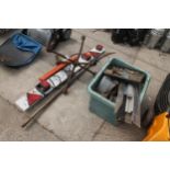 MULTI SPANNER, BOX OF NUTS AND BOLTS ETC. NO VAT