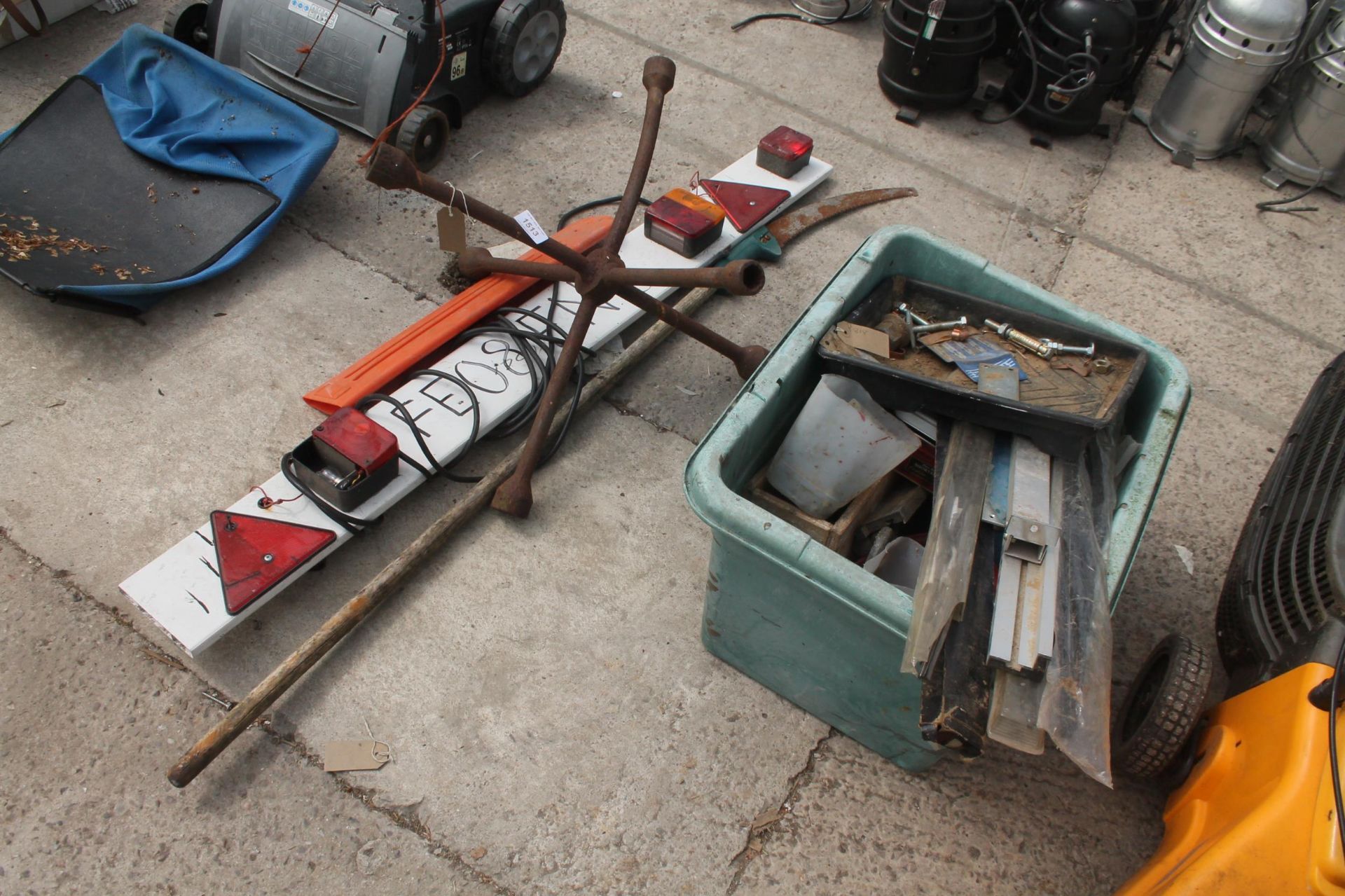 MULTI SPANNER, BOX OF NUTS AND BOLTS ETC. NO VAT