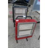 2 RED/BLACK CERAMIC HEATERS IN WORKING ORDER NO VAT