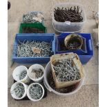 ASSORTED NAILS , SCREWS AND GATE HINGES + VAT