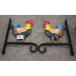 PAIR OF COCKEREL HANGERS + VAT