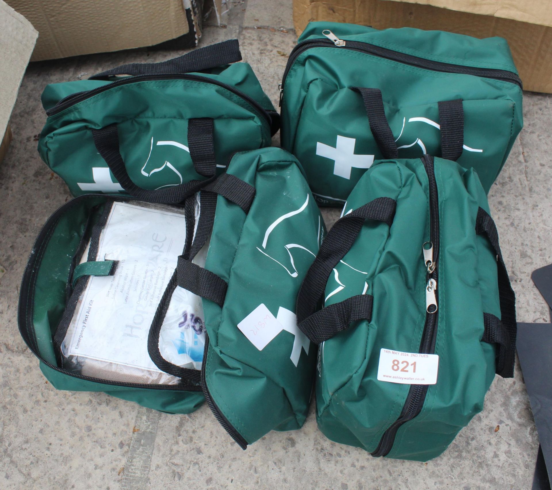 4 HORSEWARE FIRST AID KITS NO VAT