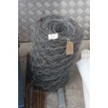 13 THREADED BAR 1M X M8 AND ROLL OF CHICKEN WIRE WITH POSTS NO VAT