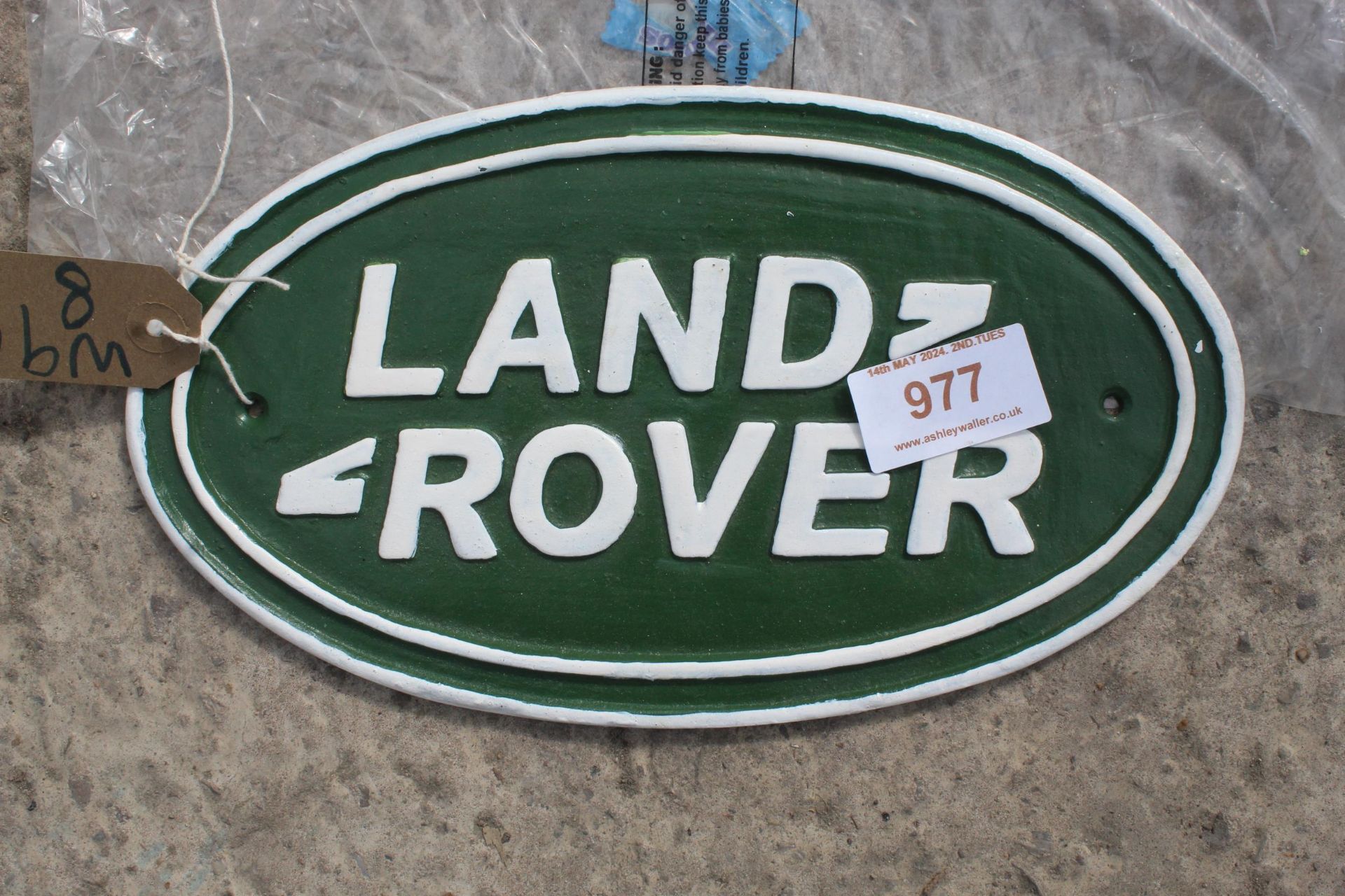 CAST IRON LAND ROVER SIGN NO VAT