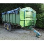 COLLINSON 13 TONNE GRAIN TRAILER HYDRAULIC BACK DOOR ROLL OVER SHEET IN GOOD WORKING ORDER SURPLUS