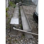 2 STAINLESS STEEL TROUGHS 8' X 5' X 4' NO VAT