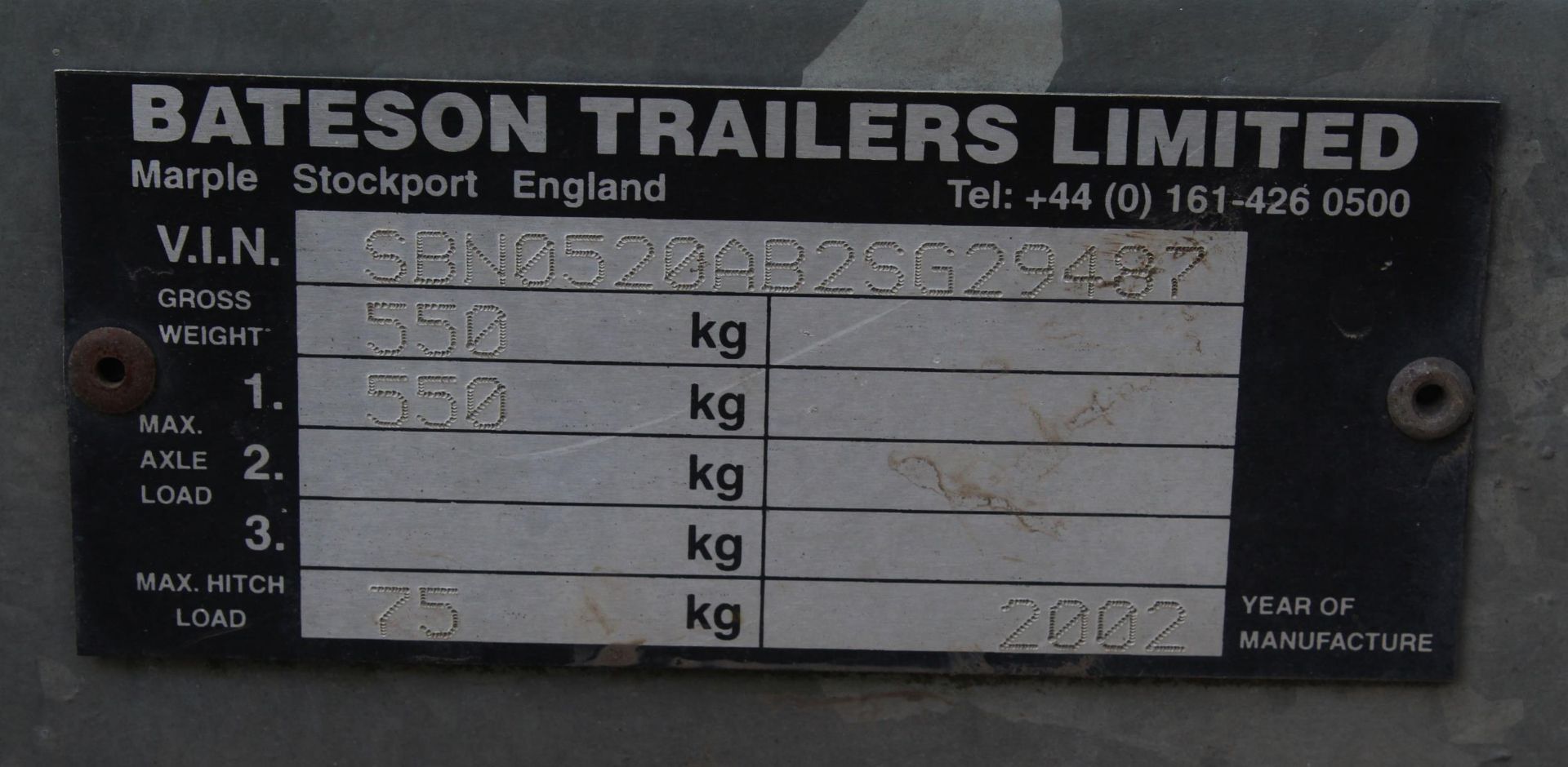 BATESON TRAILER WITH MESH SIDE NO VAT - Image 4 of 4
