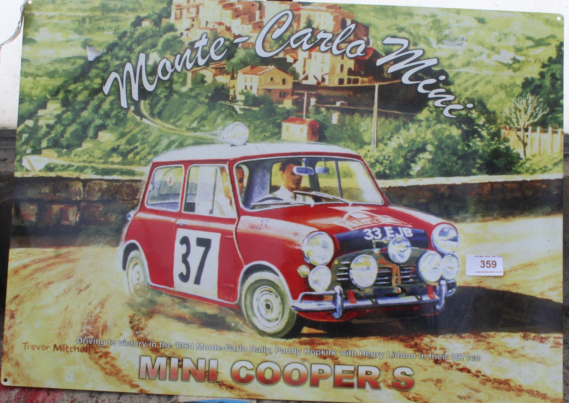 MINI COOPER TIN SIGN NO VAT