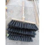 5 BLACK YARD BRUSHES NO VAT