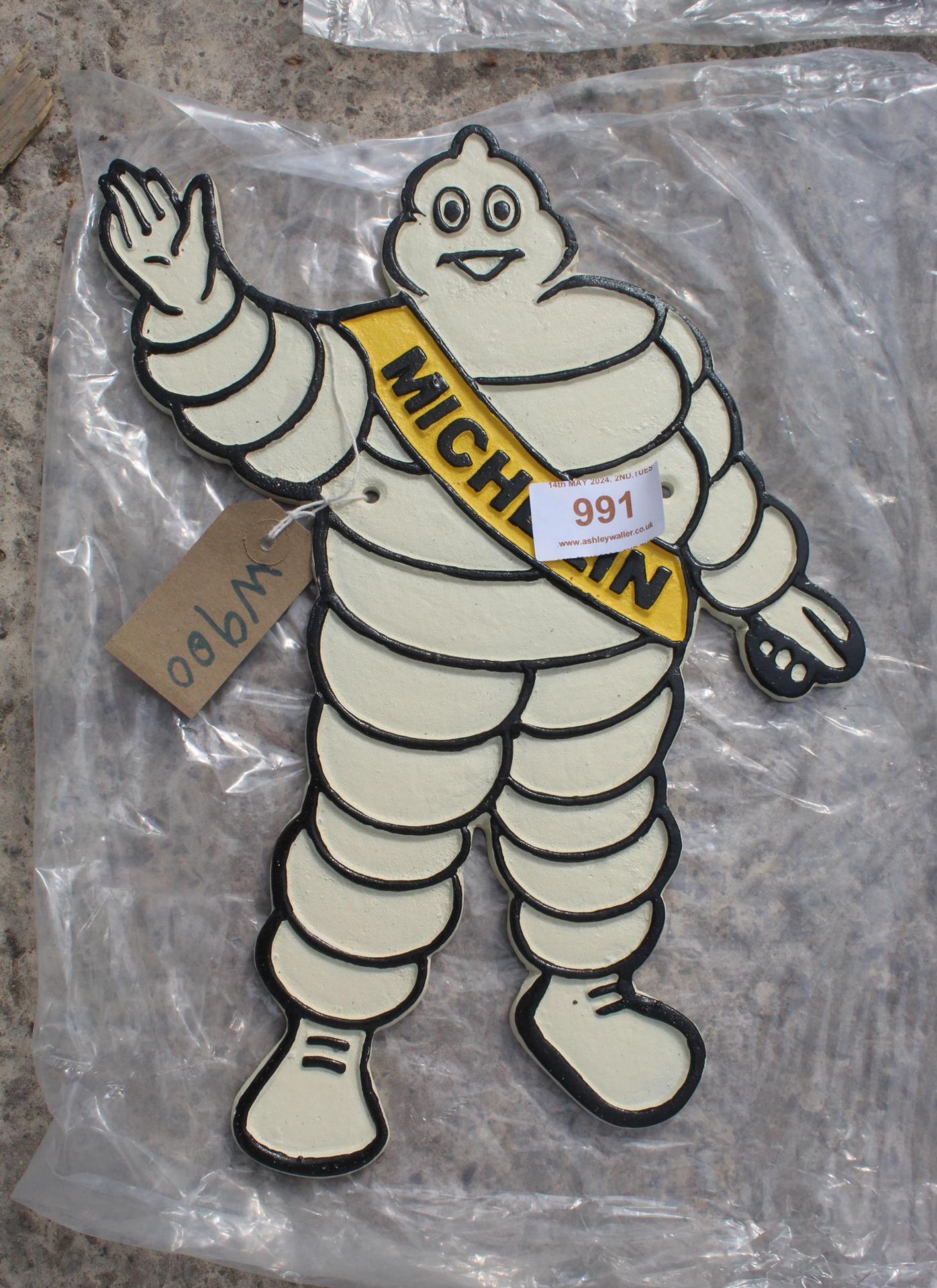 CAST IRON WAVING MICHELIN SIGN NO VAT