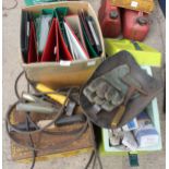 PORTABLE STICK WELDER WITH RODS AND BOX OF FOLDERS NO VAT