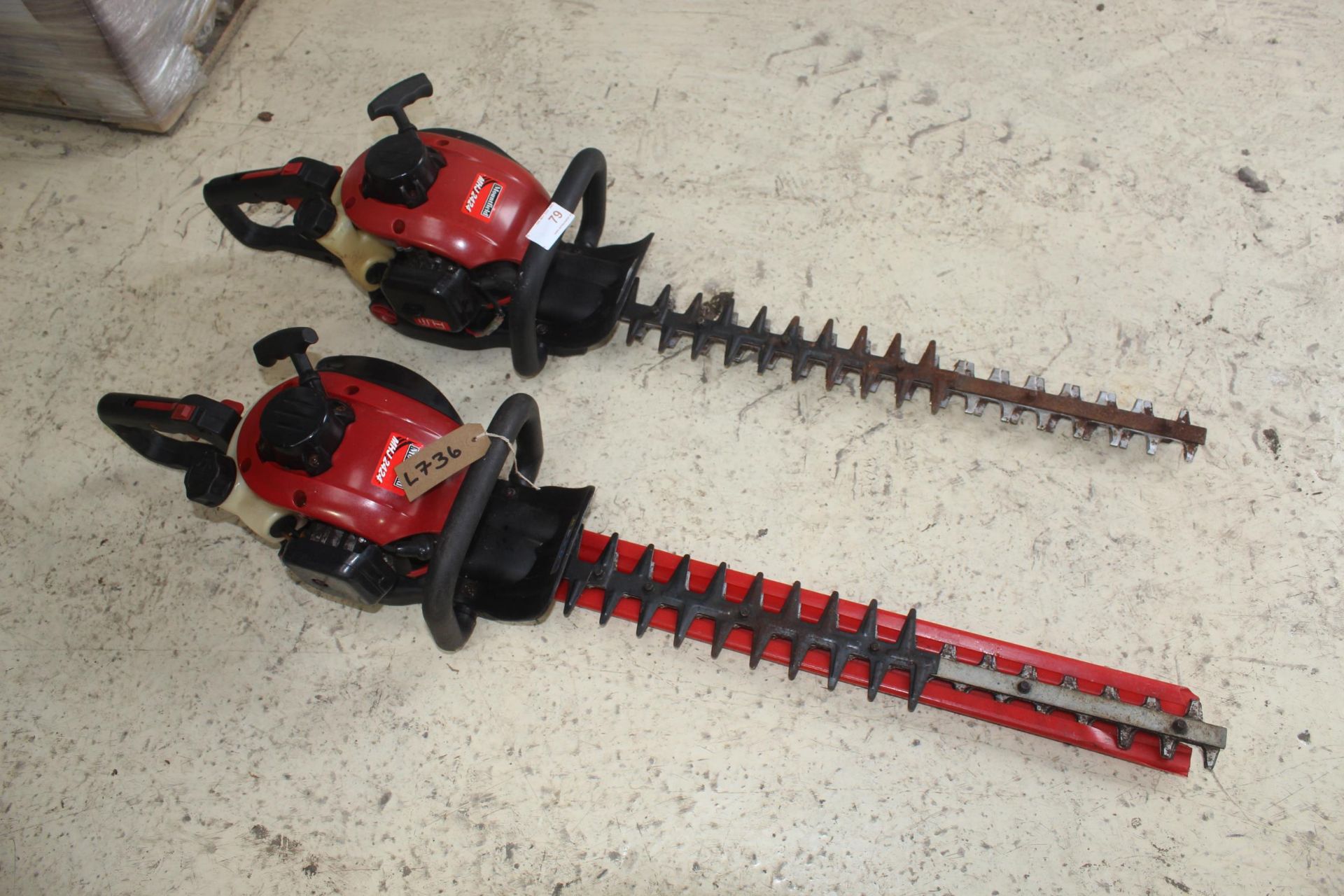 2 MOUNTFIELD PETROL HEDGE CUTTERS + VAT