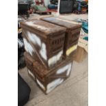 4 LARGE AMMO TINS + VAT