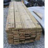 70 PIECES OF DECKING 9' LONG 4 3/4 WIDE NO VAT