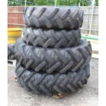 4 KLEBER RADIAL TYRES 16.9-R34 13.6-R24 + VAT