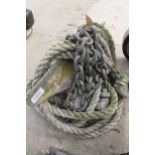 MOORING ANCHOR WITH CHAIN AND ROPE NO VAT