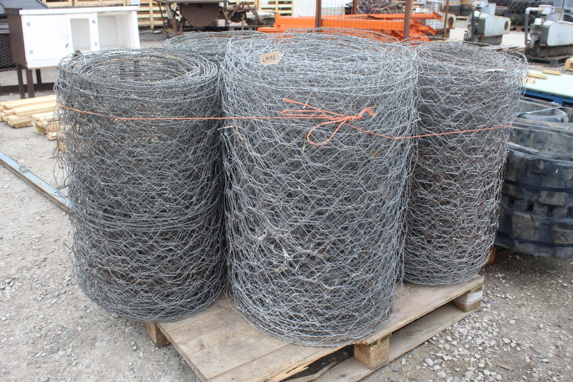 4 ROLLS OF WIRE NETTING 36" HIGH X 1 1/4" MESH AND 2 ROLLS 30" HIGH NO VAT