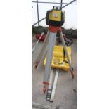 LEICA LASER LEVEL STAND AND 2 STAFFS IN WORKING ORDER (NEEDS CALIBRATING) NO VAT