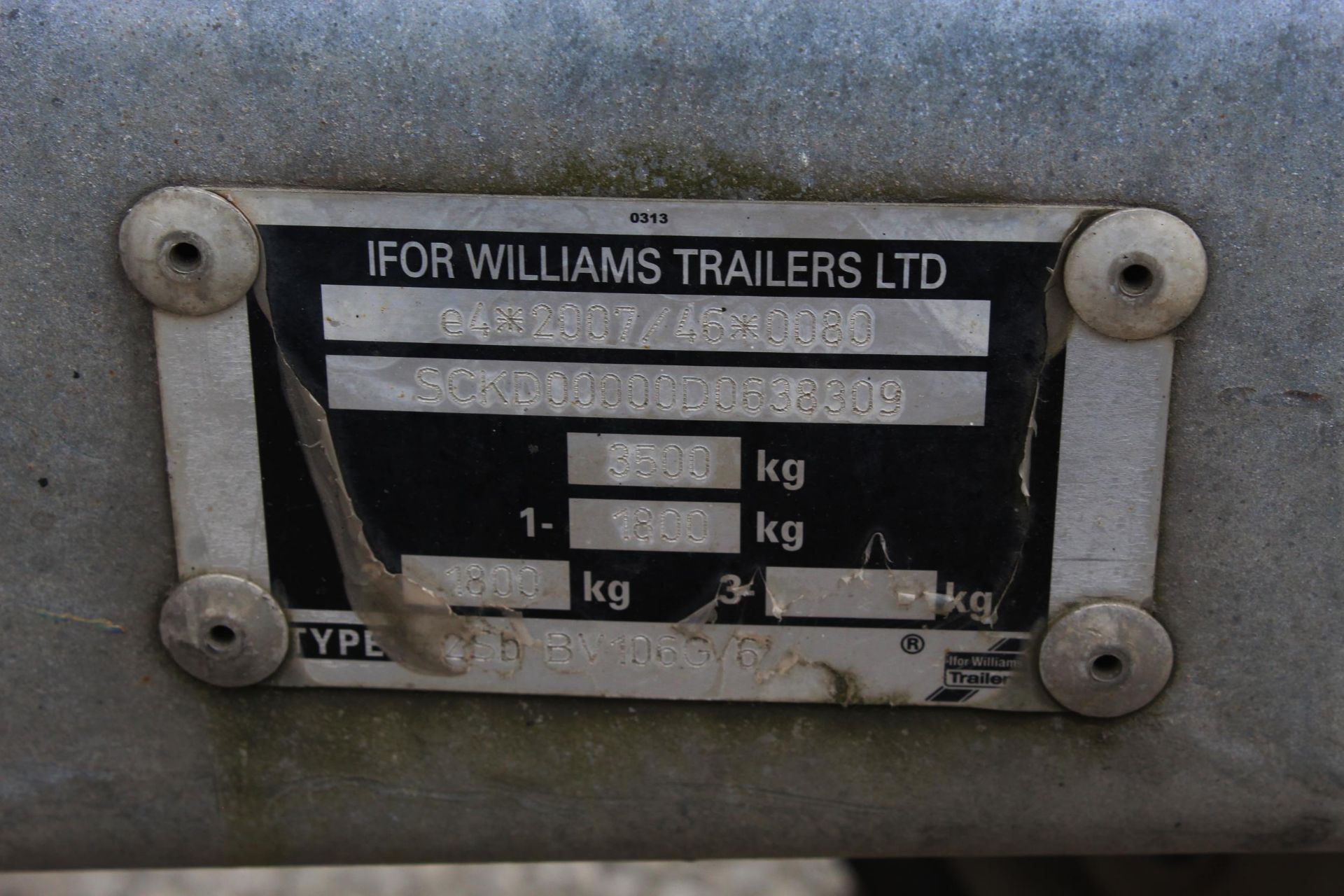 IFOR WILLIAMS TWIN AXLE BOX TRAILER - NO VAT - Image 4 of 6