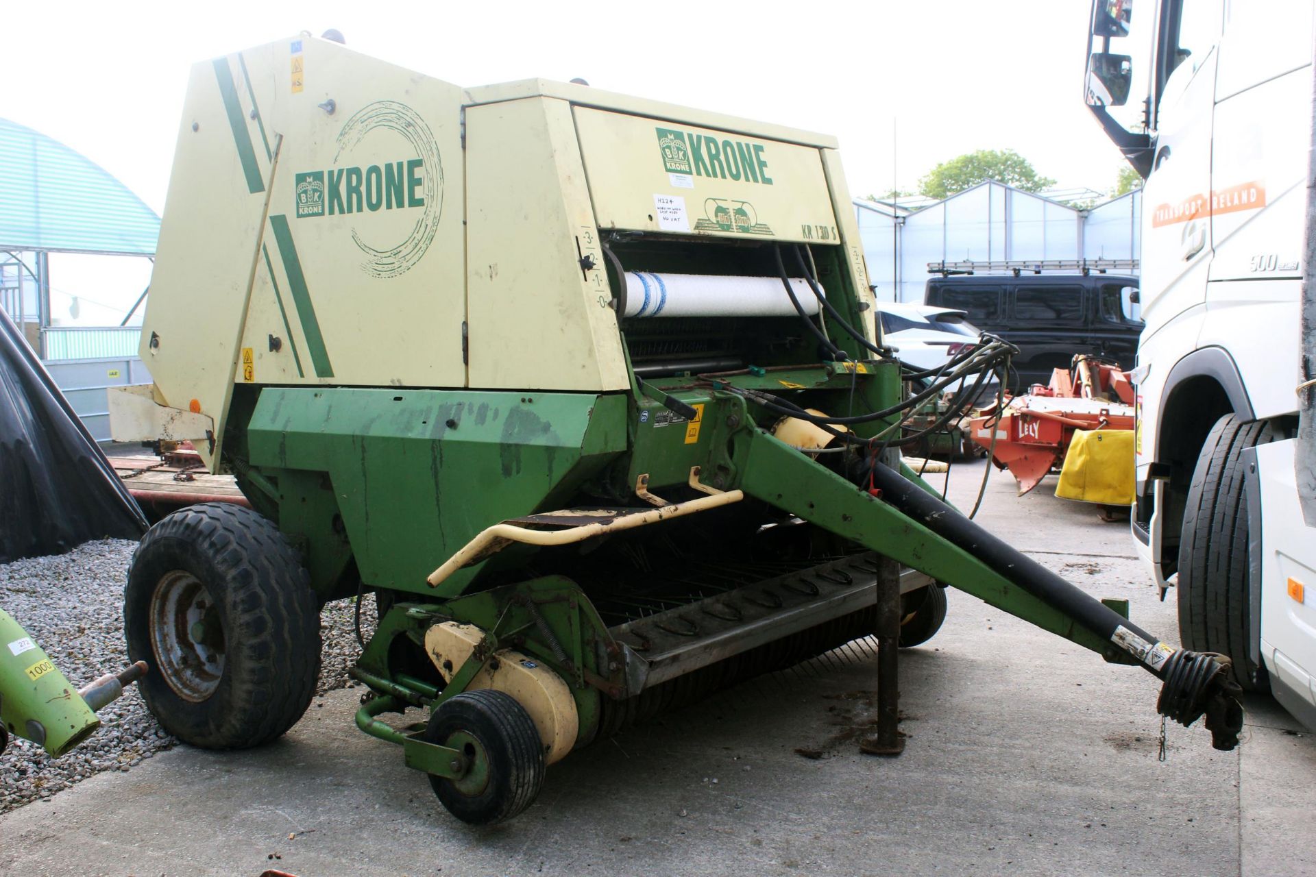 KRONE 130'S ROUND BALER WITH ROTA FEED AND WIDE PICK UP WORKING WHEN LAST USED NO VAT