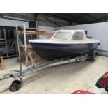 A SHETLAND 535 (MODIFIED)FISHING BOAT WITH EVINRUDE 35 OUTBOARD MOTOR & MERCONTROL WITH A NEW