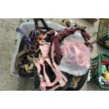 BOX OF USED COLLARS AND LUNGE NO VAT