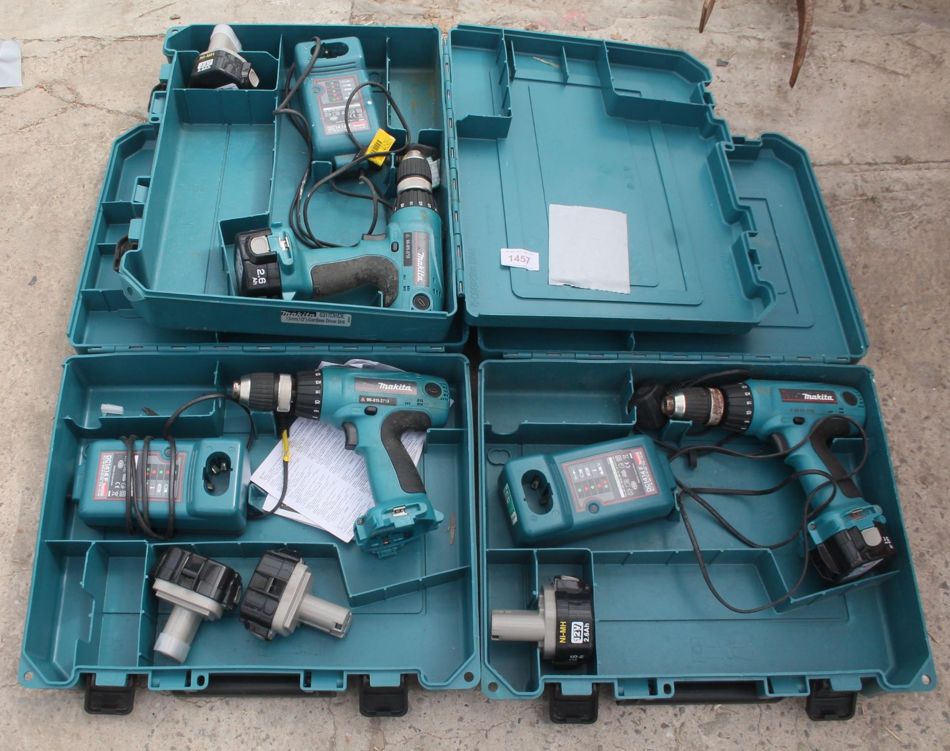 3 MAKITA BATTERY DRILLS + VAT