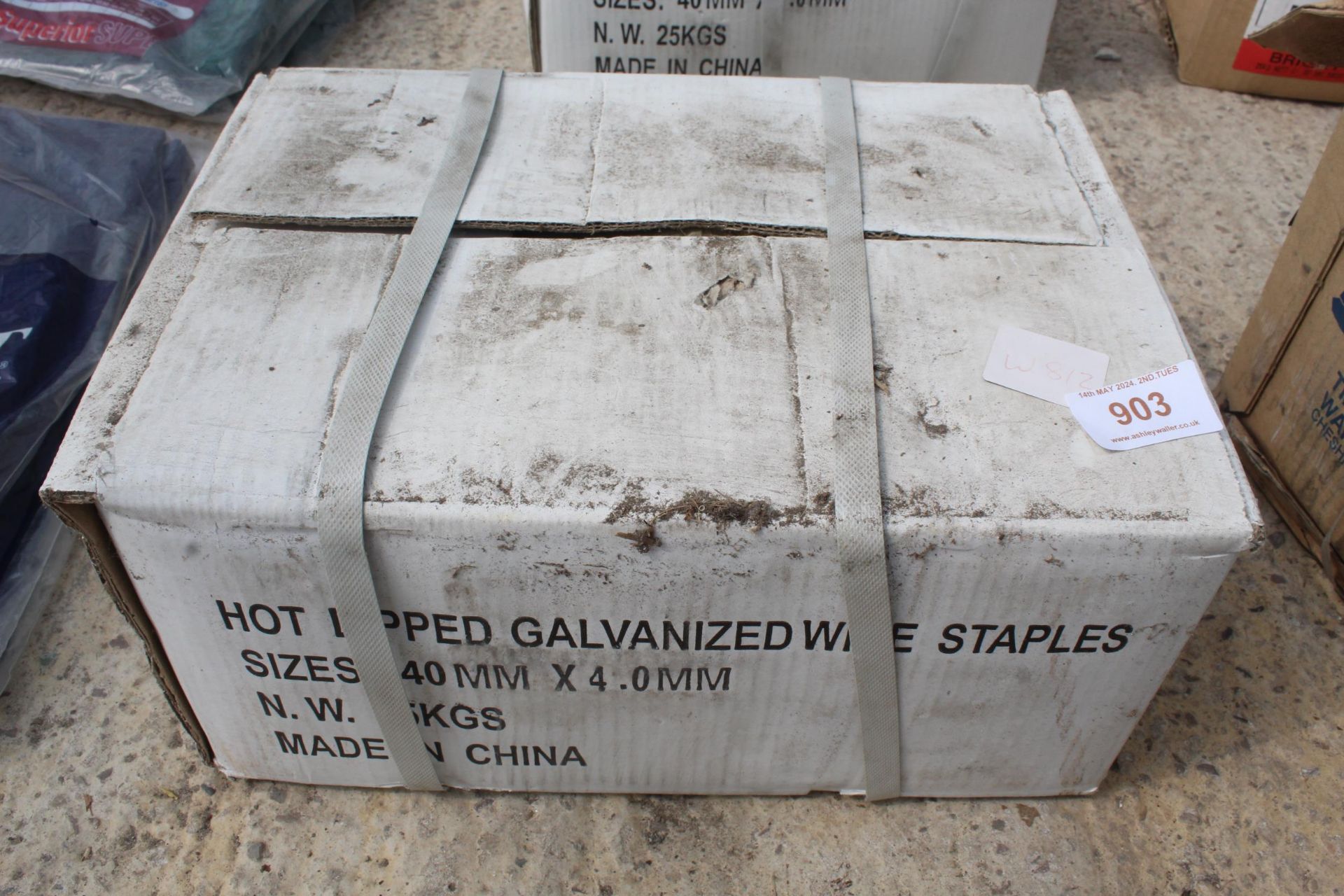 25KG GALVANIZED STAPLES 40 X 4MM NO VAT