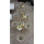 3 GOLD CEILING LIGHTS NO VAT