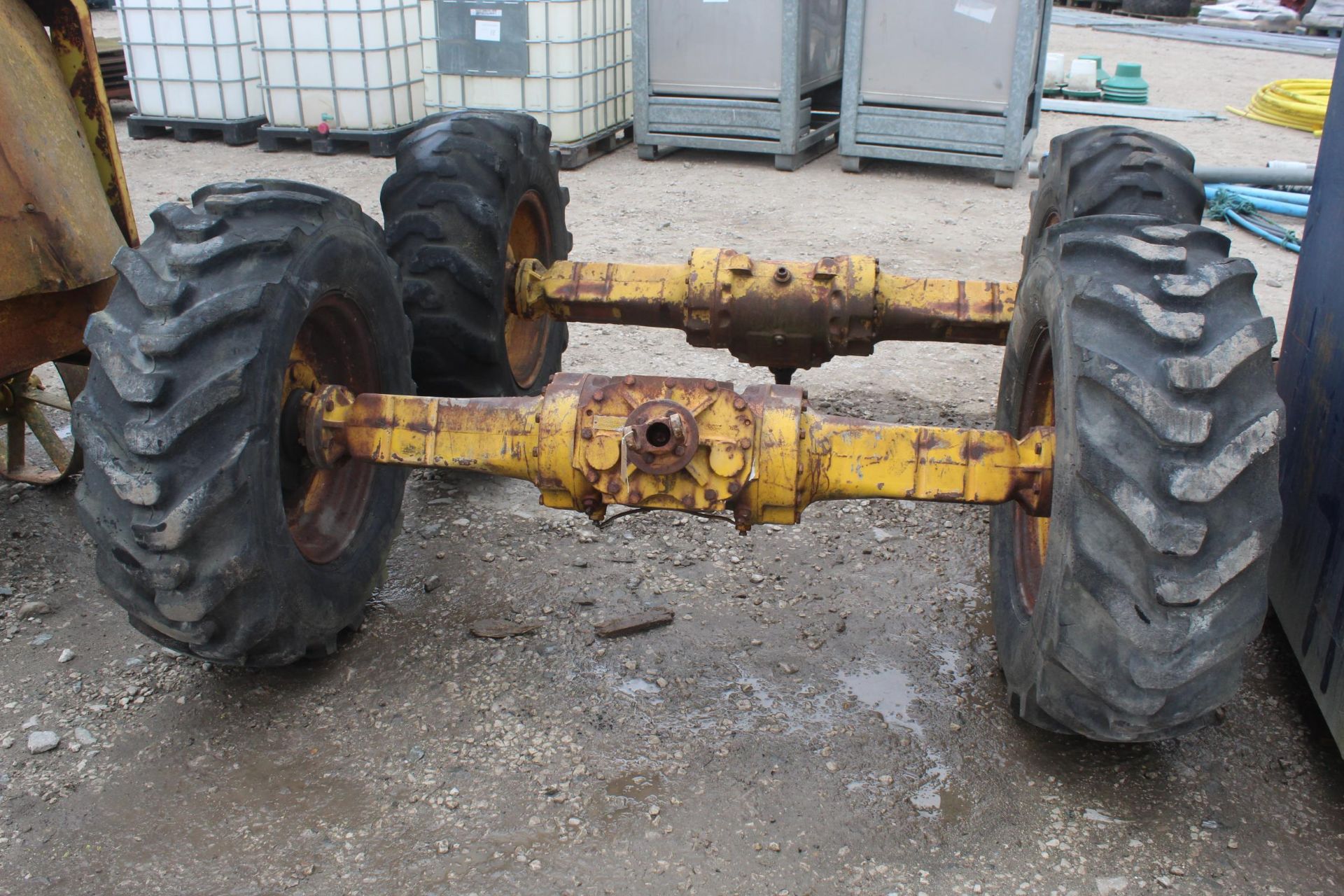 2 AXLES AND WHEELS NO VAT