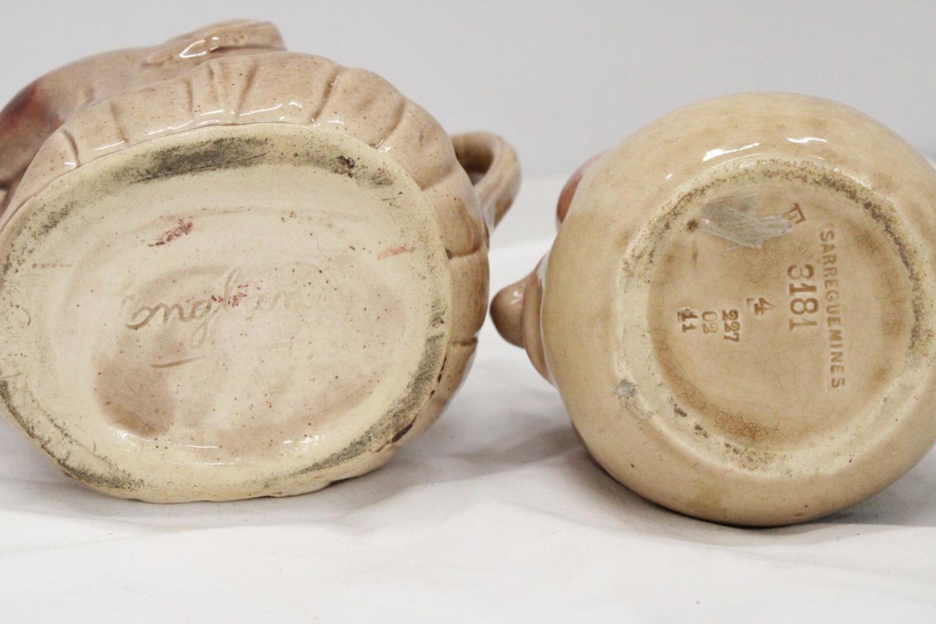 TWO VINTAGE TOBY JUGS TO INCLUDE A SARREGUEMINES - Image 6 of 7