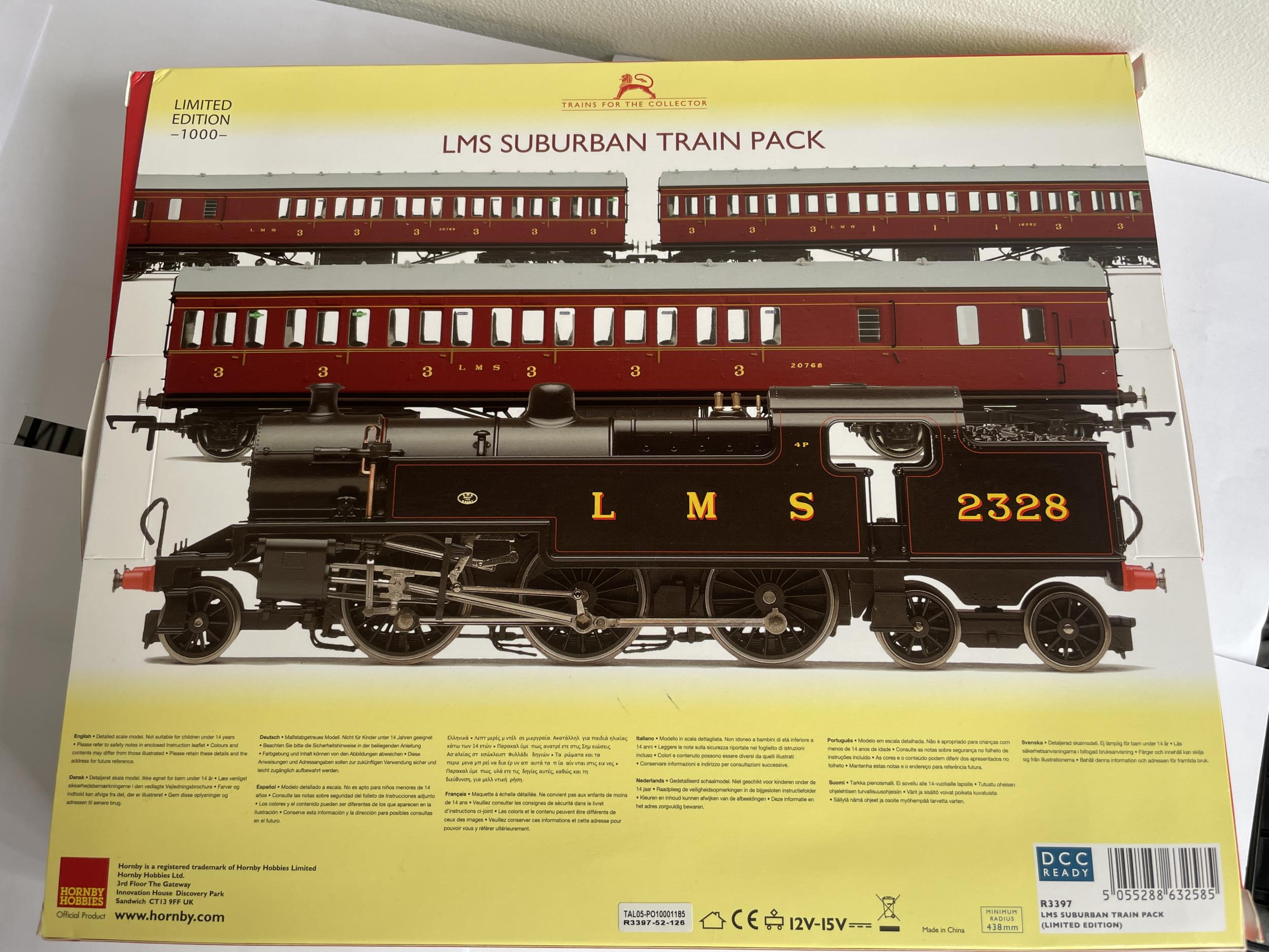 A HORNBY LIMITED EDITION OF 1000 AS NEW AND UNUSED BOXED LMS SUBURBAN TRAIN PACK 00 GAUGE - Image 3 of 3