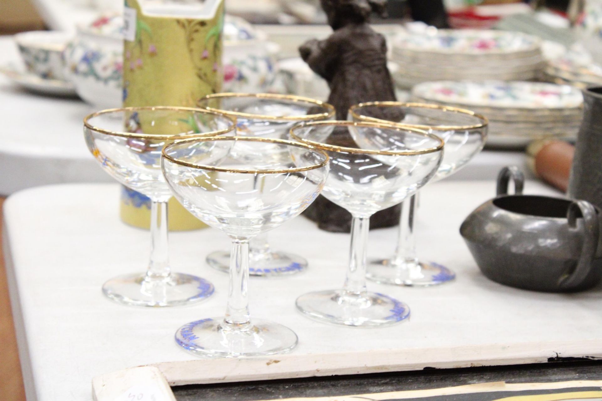 FIVE VINTAGE BABYCHAM GLASSES - Image 5 of 5