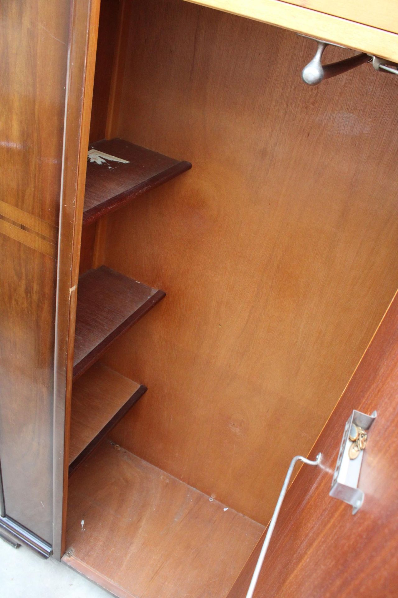 A TRUCRFT WALNUT SINGLE WARDROBE - Image 6 of 6