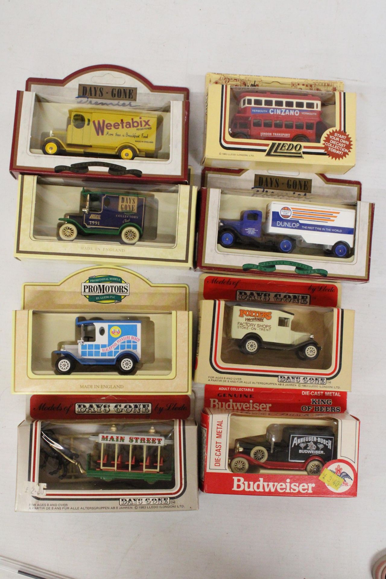 EIGHT BOXED LLEDO DAYS GONE BY VEHICLES