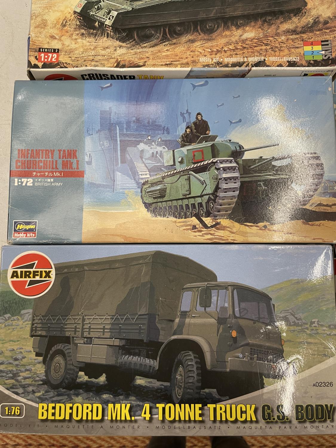 TEN BOXED AIRFIX MILITARY VEHICLE AND AIRPLANE KITS - Image 4 of 6