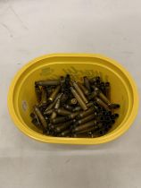 A QUANTITY OF BRASS BULLET CASES