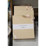 FOUR BOXED VANILLA GIFT SETS, EACH INCLUDING, SHOWER GEL, SOAP, BUBBLE BATH, HAND CREAM, BODY LOTION
