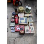 A LARGE ASSORTMENT OF VINTAGE TINS