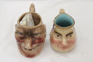 TWO VINTAGE TOBY JUGS TO INCLUDE A SARREGUEMINES