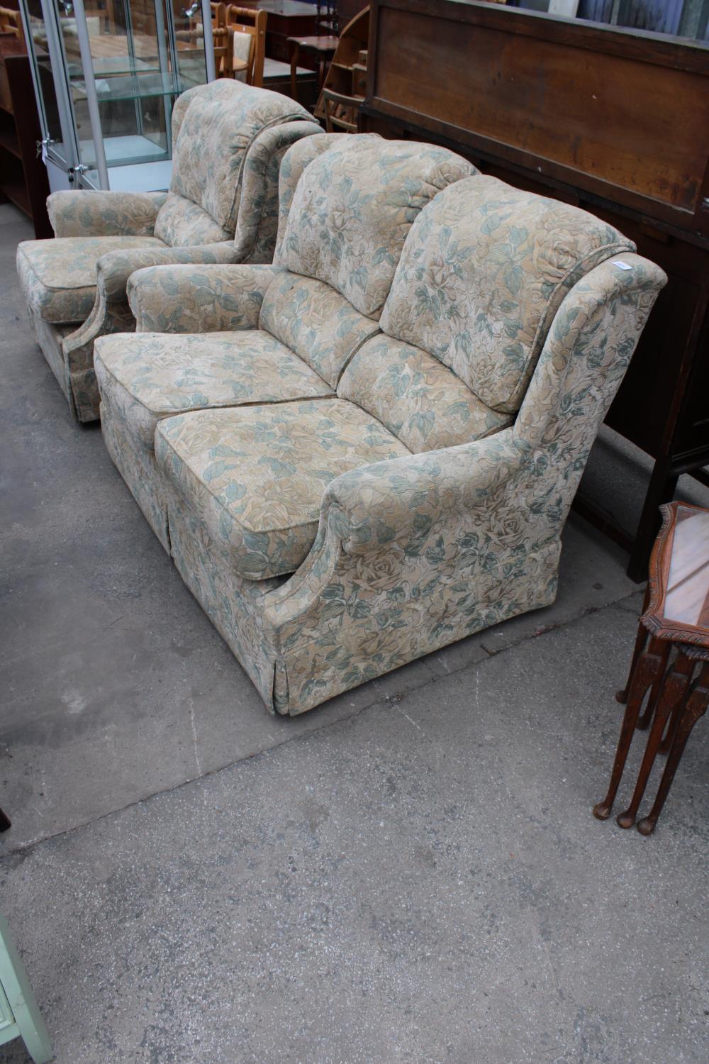 A MODERN G.PLAN TWO SEATER SETTEE AND A MATCHING RECLINER