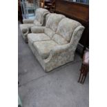 A MODERN G.PLAN TWO SEATER SETTEE AND A MATCHING RECLINER