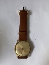 A CYMA GOLD PLATED WRIST WATCH SEEN WORKING BUT NO WARRANTY