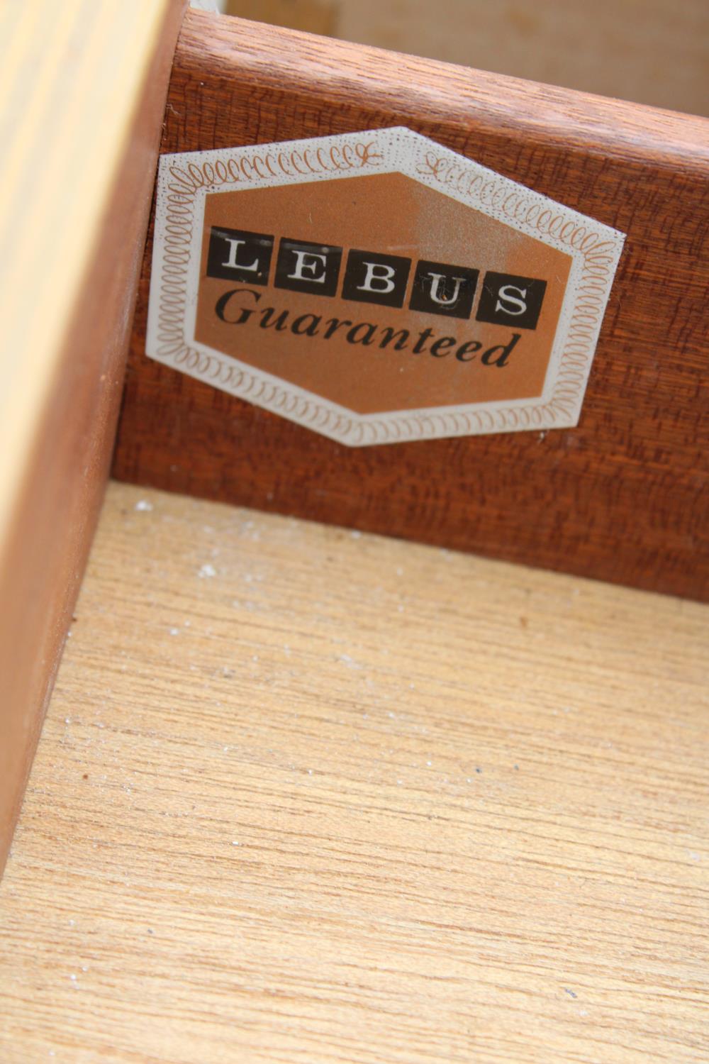TWO RETRO OAK LEBUS CHESTS OF DRAWERS AND A BEDSIDE LOCKER - Image 3 of 3
