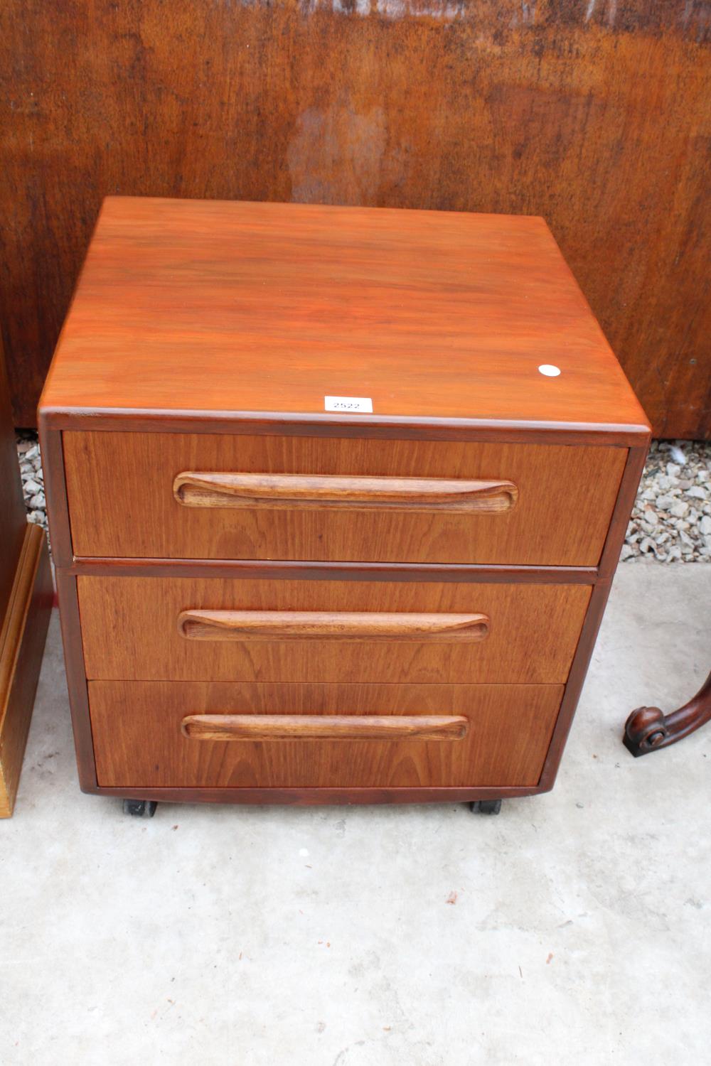 A G PLAN SMALL RETRO CHEST OF THREE DRAWERS 20" WIDE