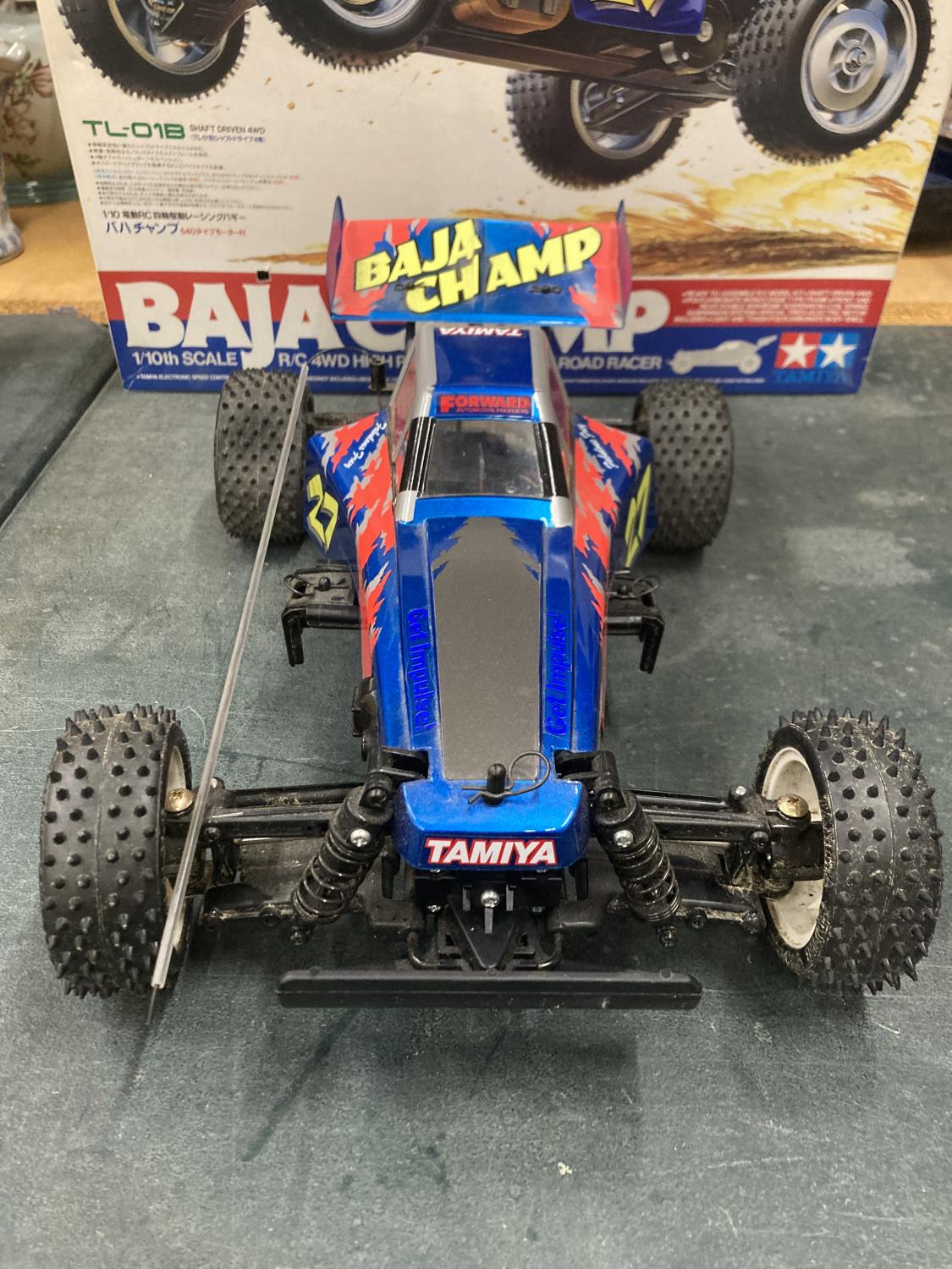 A TAMIYA BAJA CHAMP 1/10TH SCALE R/C 4WD HIGH PERFORMANCE OFF ROAD RACER (NO CONTROLLER PRESENT) - Image 6 of 8