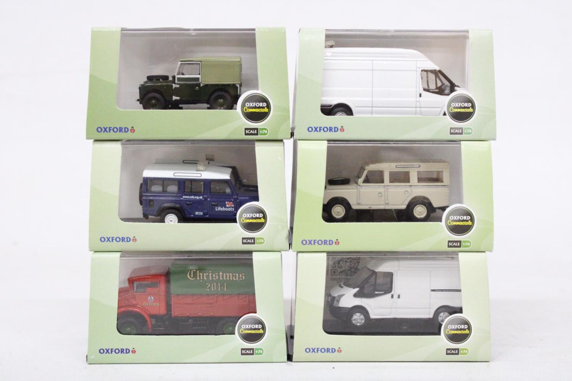 SIX AS NEW AND BOXED OXFORD COMMERCIAL VEHICLES