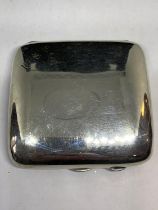 A HALLMARKED CHESTER SILVER CIGARETTE CASE GROSS WEIGHT 144 GRAMS