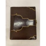 A VICTORIAN LEATHERBOUND PHOTO ALBUM CONTAINING PHOTO'S