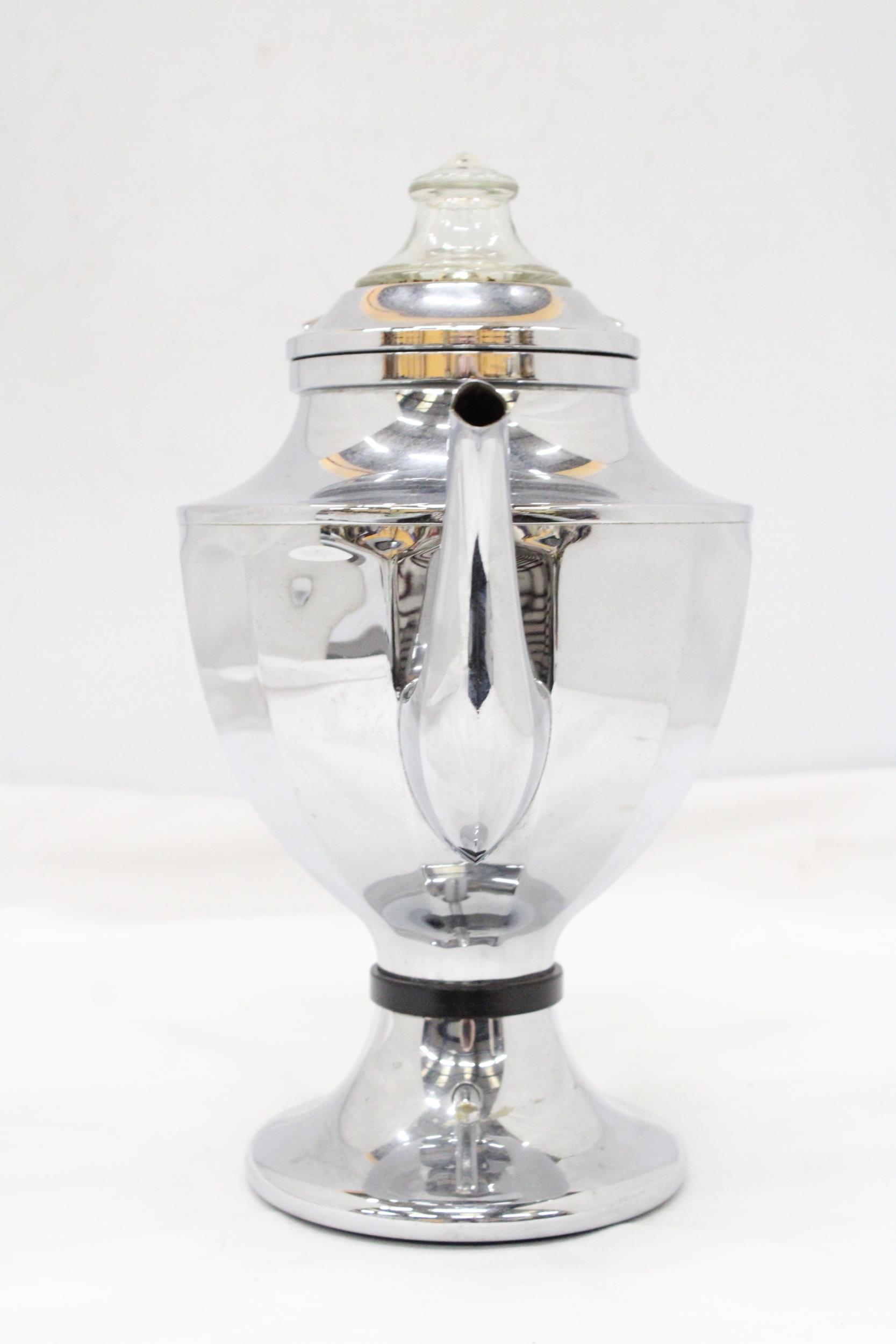 AN ART DECO STYLE, SILVER PLATED COFFEE PERCULATOR - Image 3 of 4